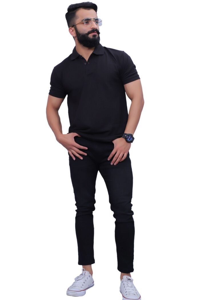 Classic Black Polo T-Shirts for Men: Timeless Elegance and Versatility - Image 5