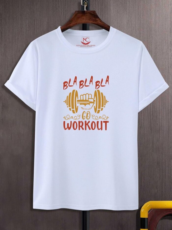 Bla Bla Bla Go Workout Printed T-Shirt - Image 2