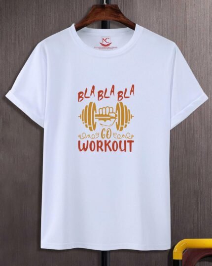 Bla Bla Bla Go Workout Printed T-Shirt