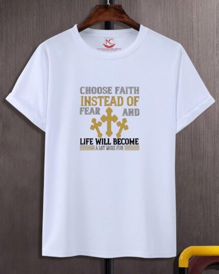 Choosing faith over fear can transform life into a tale of triumphs t-shirt