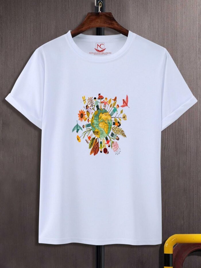 Embrace Global Unity The World Graphic White T-Shirt
