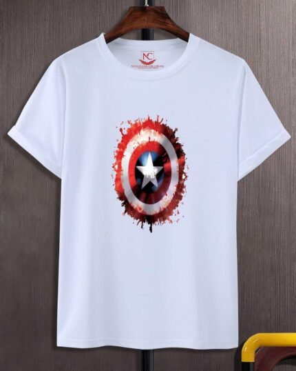 Captain America Marvel Printed Tshirt for Men & Boys Latest Stylish Design Tshirt
