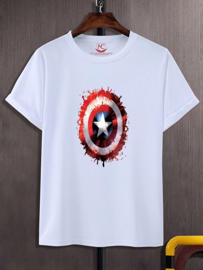 Captain America Marvel Printed Tshirt for Men & Boys Latest Stylish Design Tshirt
