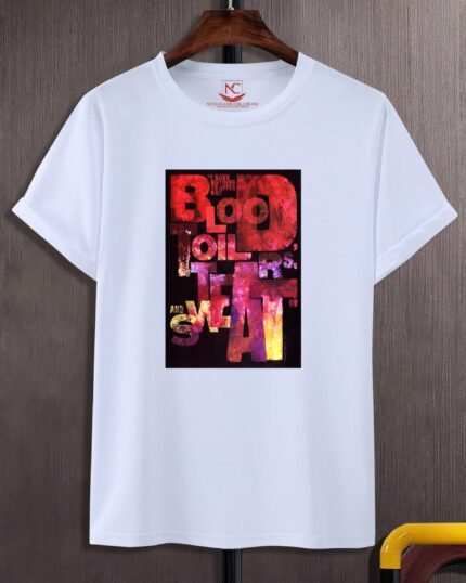 Colorful Graphic Printed White T-Shirt