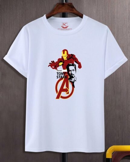 Tony Vector Printed Men's Regular Fit Round Neck Half Sleeve T-Shirt