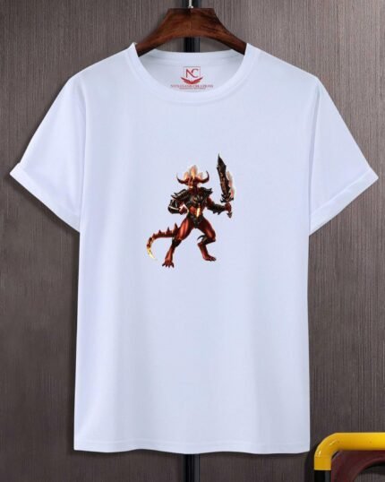 Surtur Printed Round Neck Polyester T-Shirt – Unleash Your Inner Fire