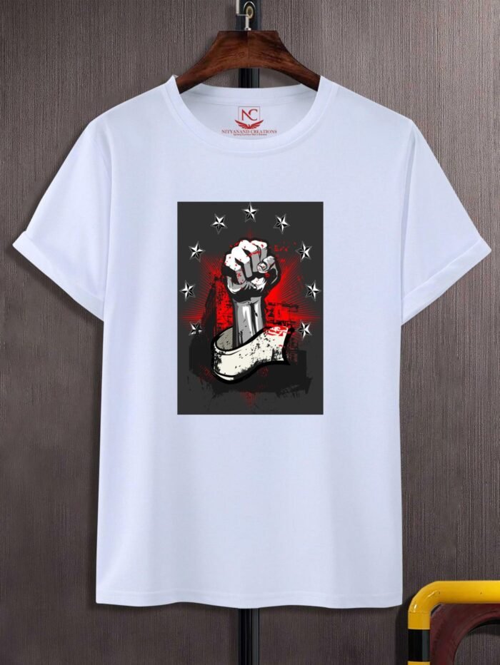 First Revolution Graphic Printed White T-Shirt Embrace the Spirit of Change