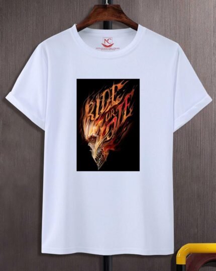 Ghost Rider Graphic Printed White T-Shirt Embrace the Spirit of Vengeance