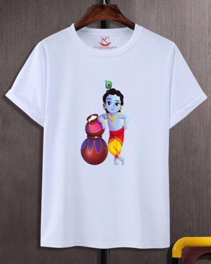 Little Krishna Printed Polyester T-Shirt