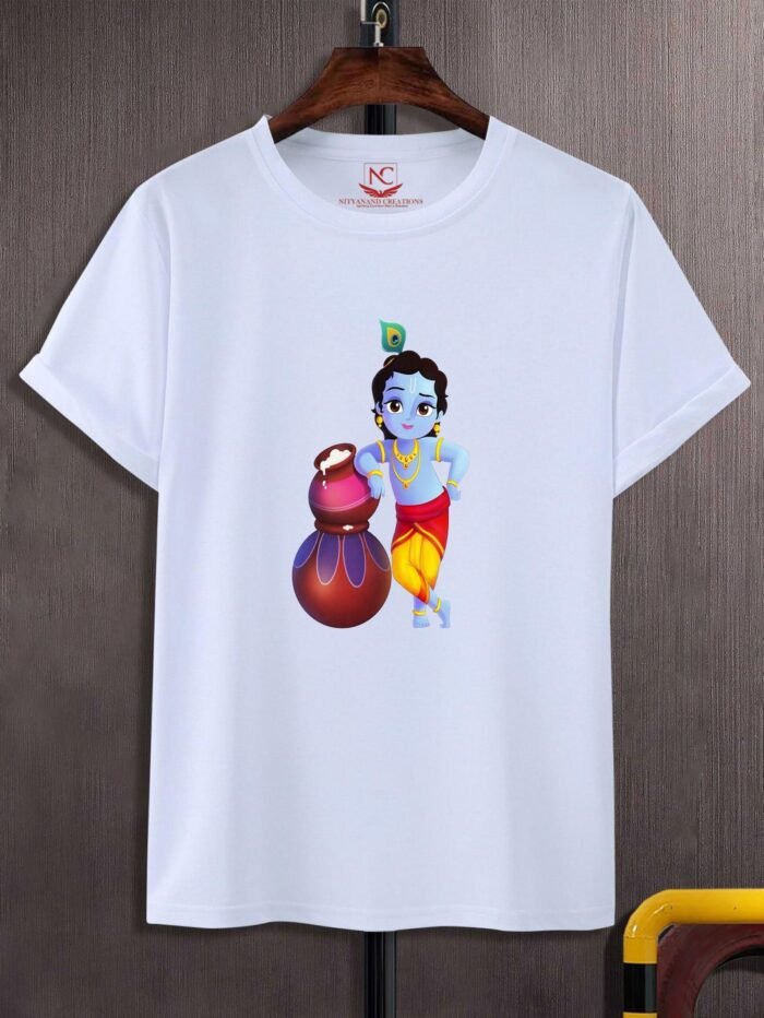 Little Krishna Printed Polyester T-Shirt