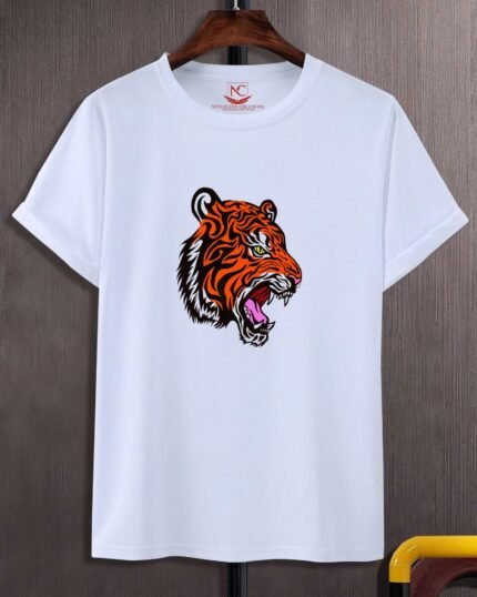 Color Tatoo Graphic Printed White T-Shirt