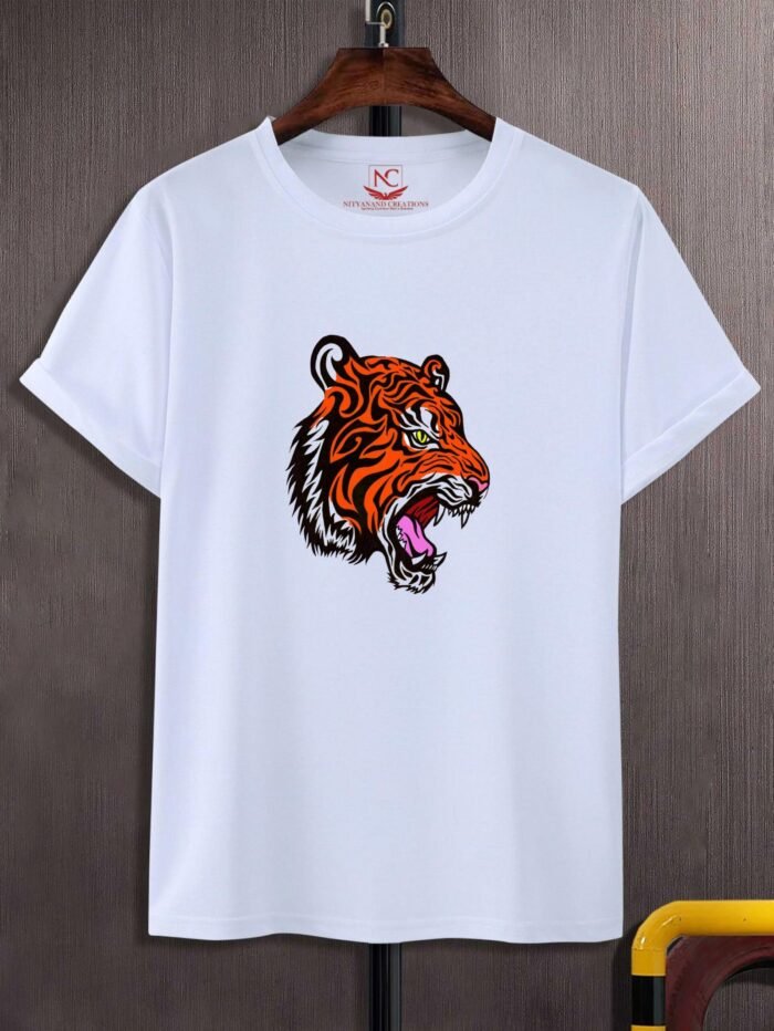 Color Tatoo Graphic Printed White T-Shirt