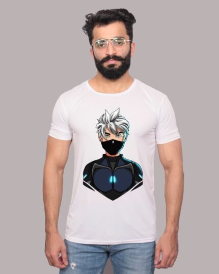 Free Fire Squad Graphic White Tee-1200024