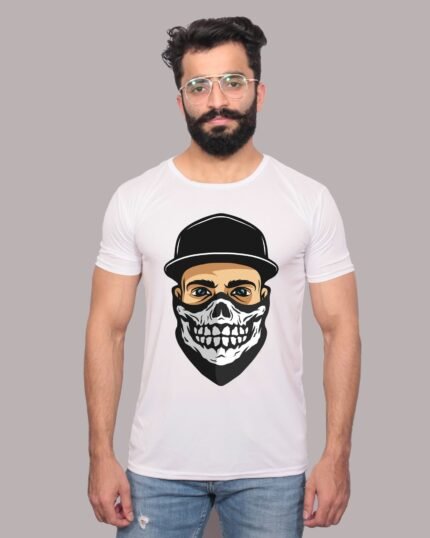 Masked Legends Graphic White Tee-1200027