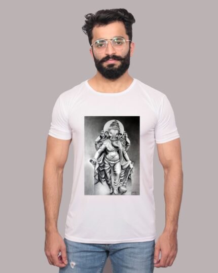 Ganesha Graphic Printed White T-Shirt-1200033