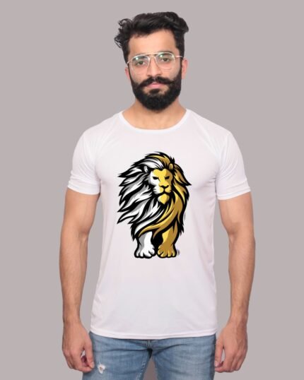 Tiger Graphic Printed White T-Shirt-1200034