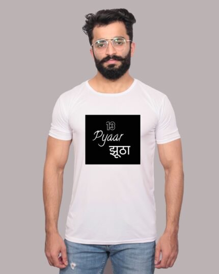 Pyaar Jhootha Hai Love is a Lie Graphic T-Shirt-1200057