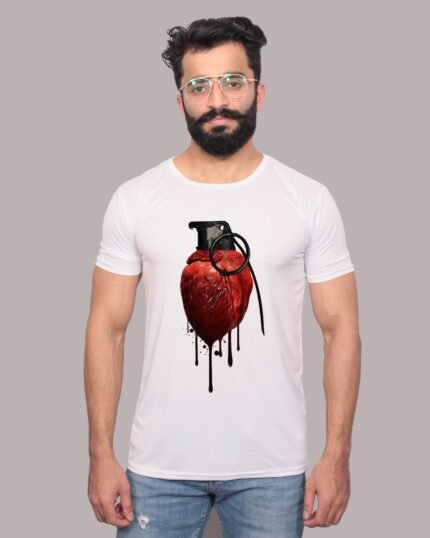 Heart Grenade Graphic Tee-1200065