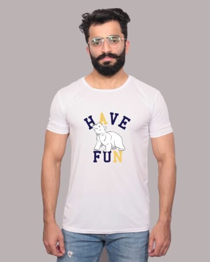 Have Fun – Graphic Printed White T-Shirt-1200154