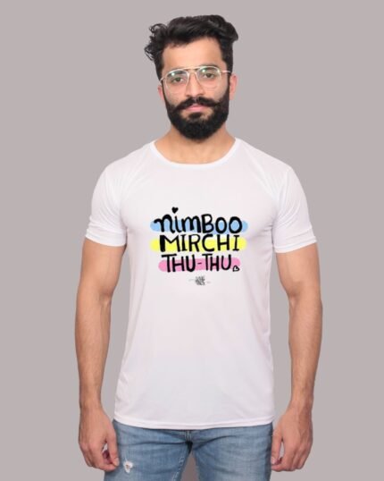 Nimboo Mirchi Thu Thu – Graphic Printed White T-Shirt-1200155