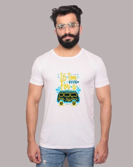 New Adventure – Graphic Printed White T-Shirt-1200158