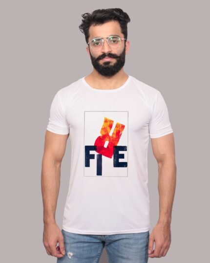 Fire – Graphic Printed White T-Shirt-1200159