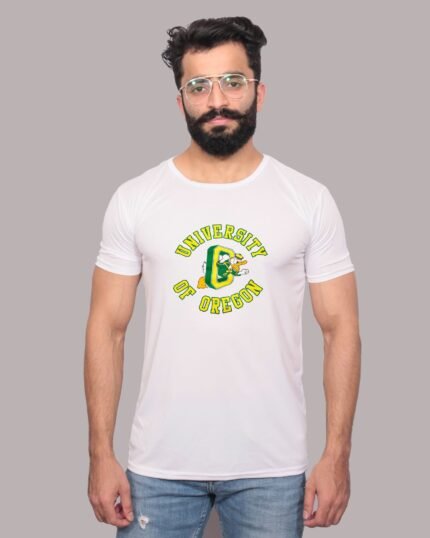 University of Oregon – Graphic Printed White T-Shirt-1200167