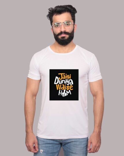Jaisi Duniya Wese Hum – Graphic Printed White T-Shirt-1200169