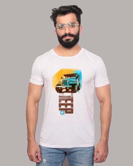 Jeep Graphic Printed White T-Shirt-1200175