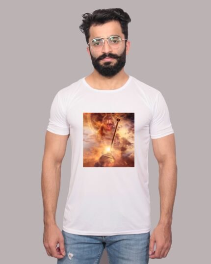 Hanuman Ji Graphic Printed White T-Shirt-1200192