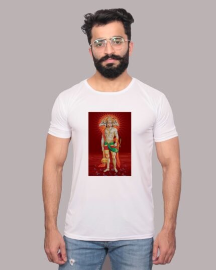 Hanuman Ji Graphic Printed White T-Shirt-1200193