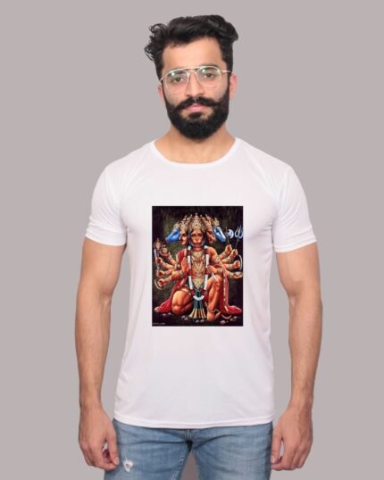 Hanuman Graphic Printed White T-Shirt-1200197