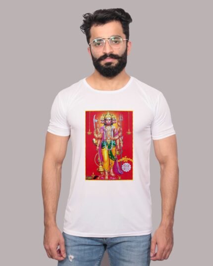 Hanuman Graphic Printed White T-Shirt-1200198