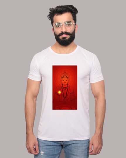 Hanuman Graphic Printed White T-Shirt-1200199