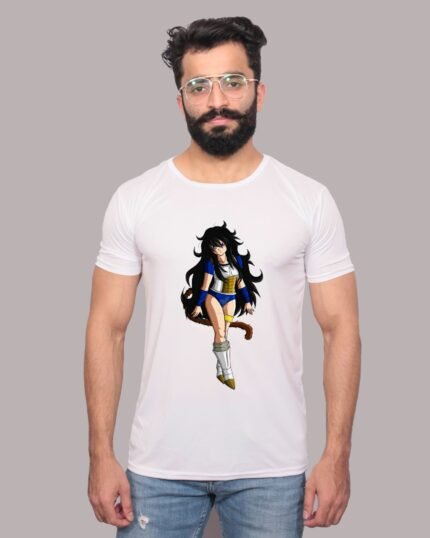 Dragon Ball Girl Graphic Printed White T-Shirt-1200205