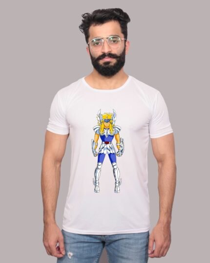 Cygnus Hyoga Graphic Printed White T-Shirt -1200213