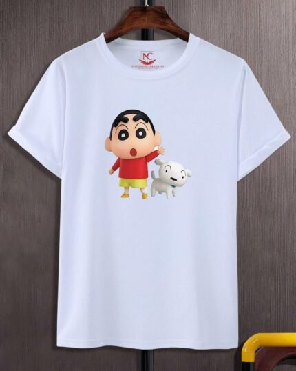 Crayon Shin-chan Classic Graphic White T-Shirt-138