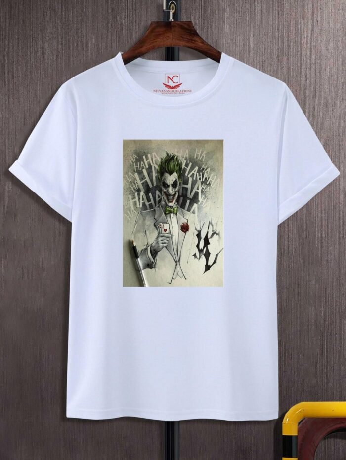 JOKER Graphic Printed White T-Shirt