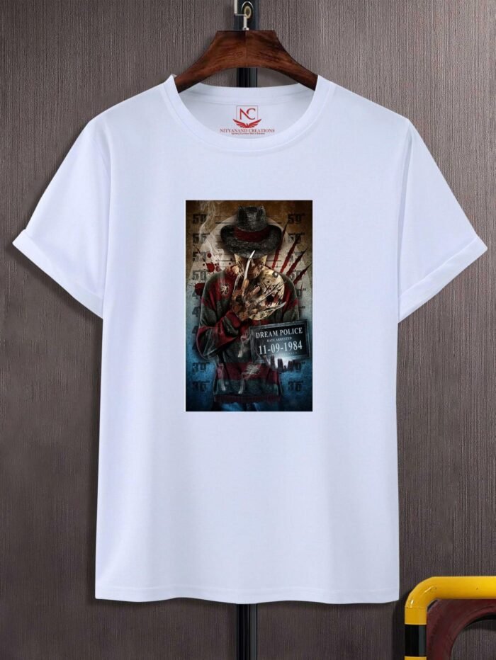 Quadro Freddy Krueger Graphic Printed White T-Shirt - Image 2