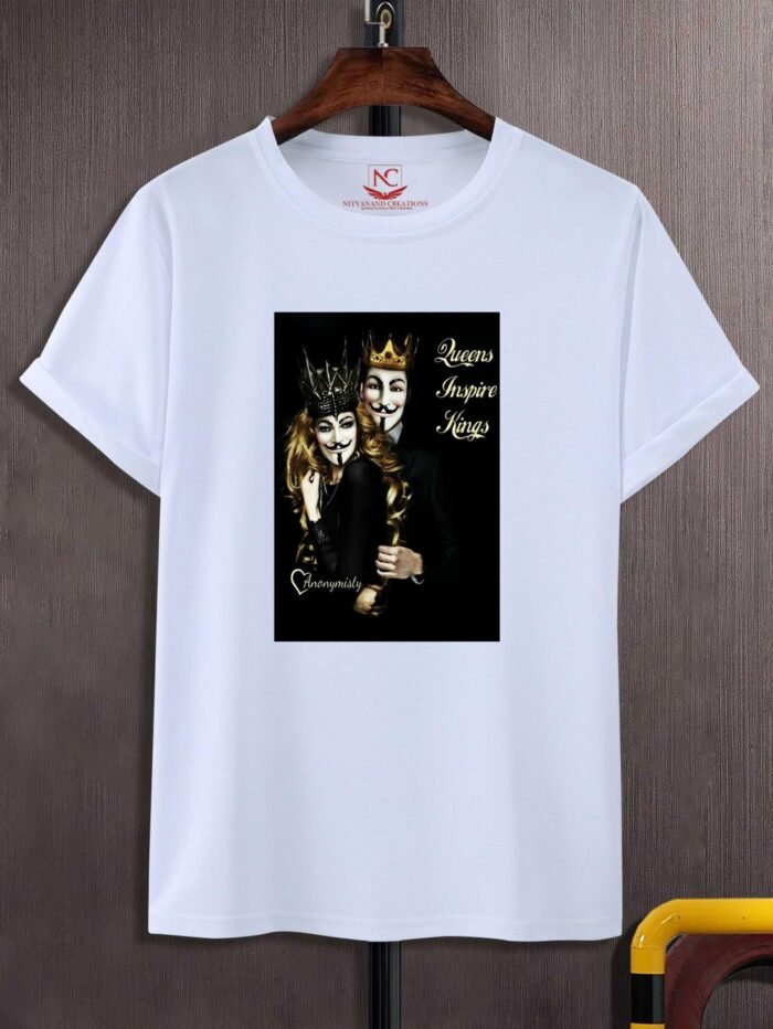 Queens Inspire Kings Graphic Print White T-Shirt - Image 2