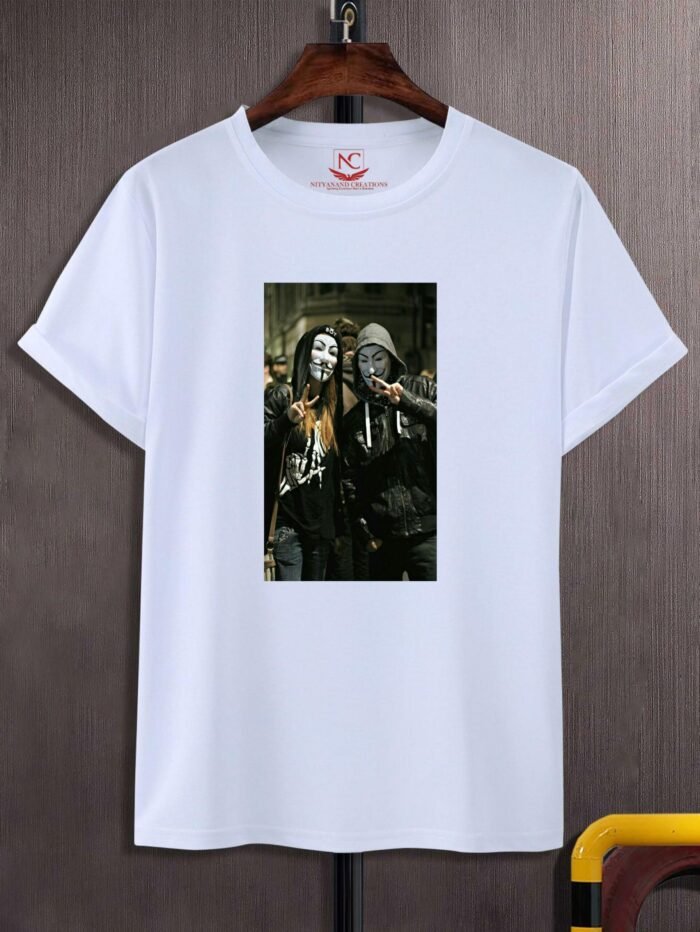 Two Joker Graphic Print White T-Shirt