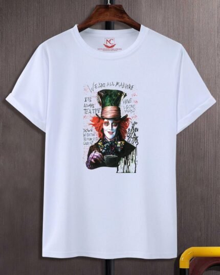 The Hatter Graphic Printed White T-Shirt