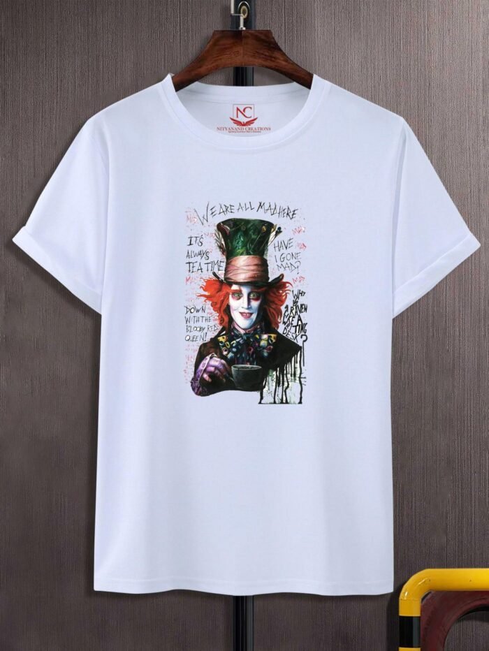 The Hatter Graphic Printed White T-Shirt - Image 2