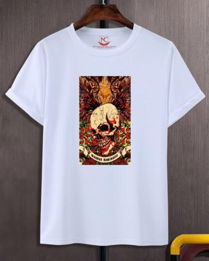 Round Neck skull and arrows
Printed  White T Shirt