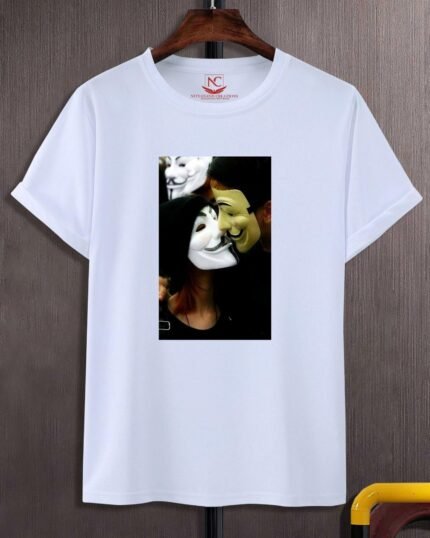Vendetta Graphic Printed White T-Shirt-1469
