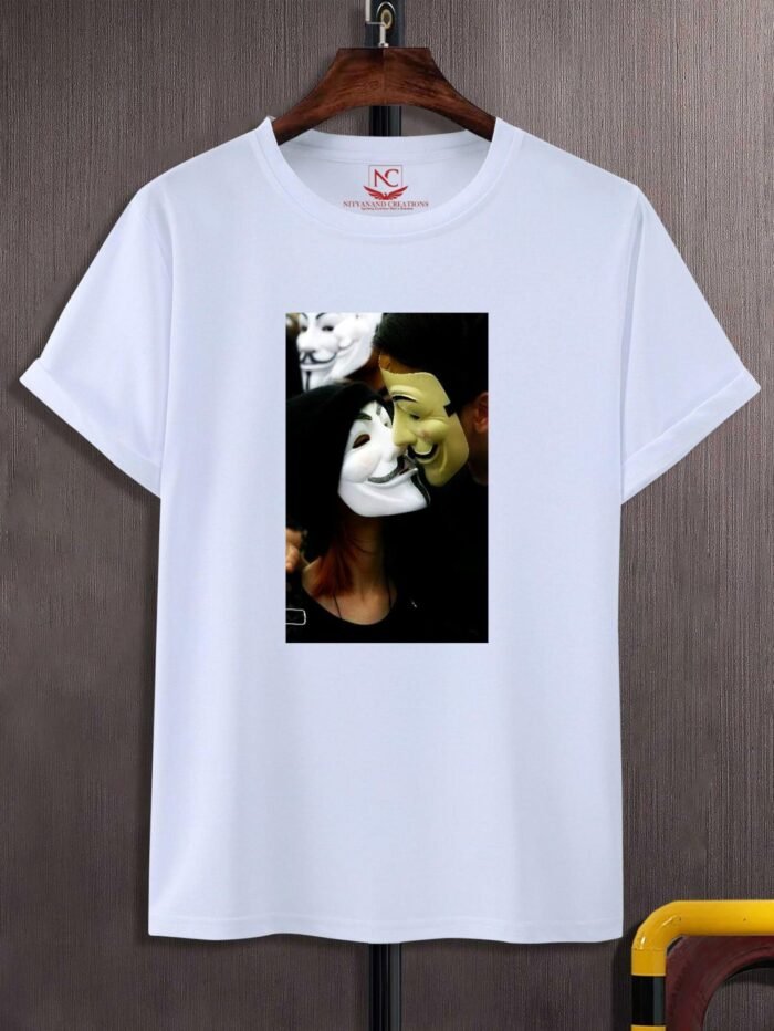 Vendetta Graphic Printed White T-Shirt-1469