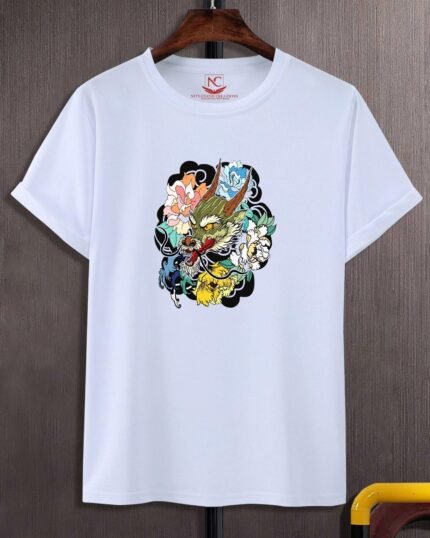 Celestial Dragon Japanese Graphic Tee-1474