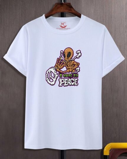 I Vape in Peace Graphic Tee White Design-1479