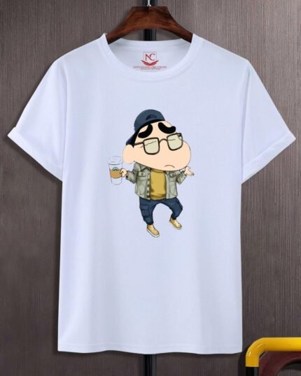 Shin-chan Fun Moments Graphic Printed White T-Shirt-149
