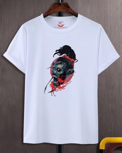 Classic White Tee with Bold Tattoo Art